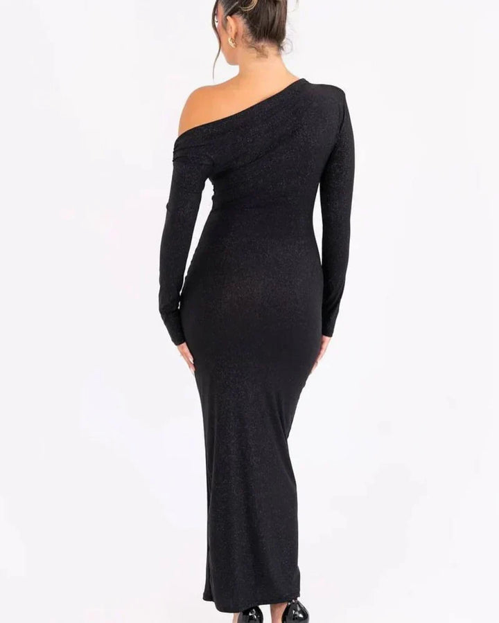 Hermelinde | Glitzerndes Maxikleid für den Abend