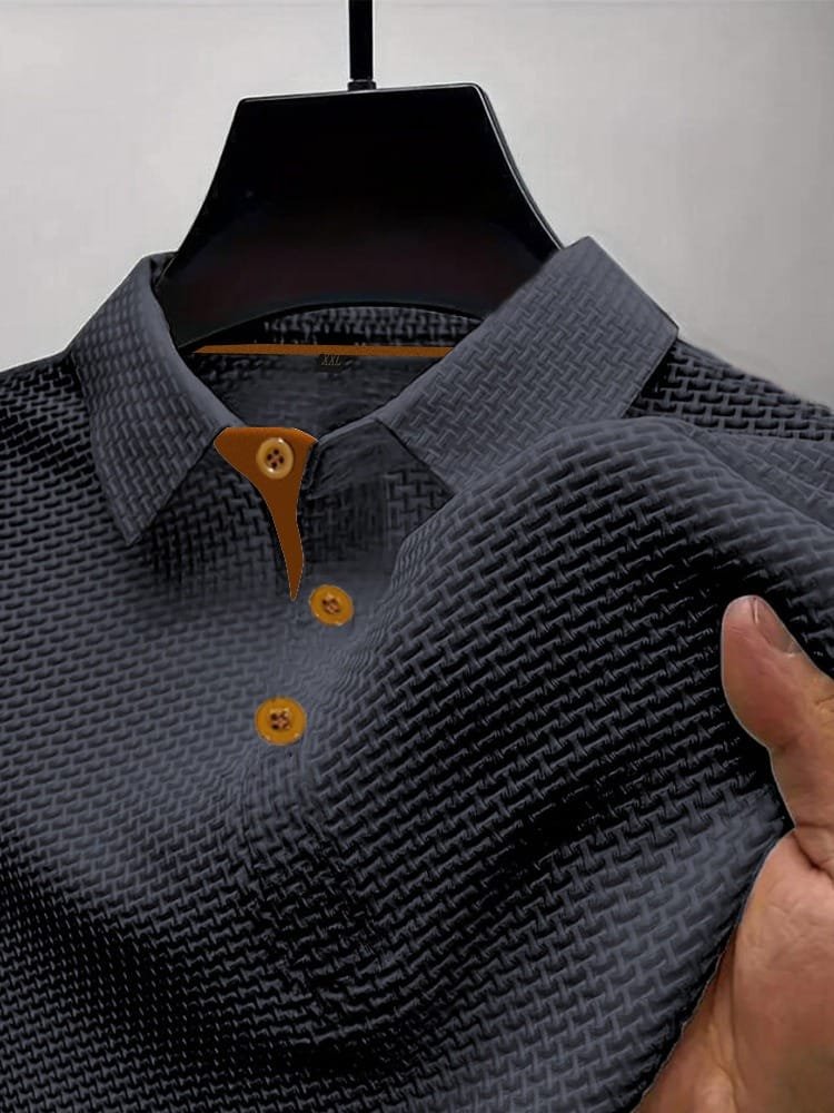 Hugo | Polokragen T-Shirt aus elastischem Flechtenetz für ultimativen Tragekomfort
