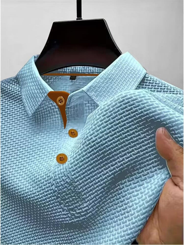 Hugo | Polokragen T-Shirt aus elastischem Flechtenetz für ultimativen Tragekomfort