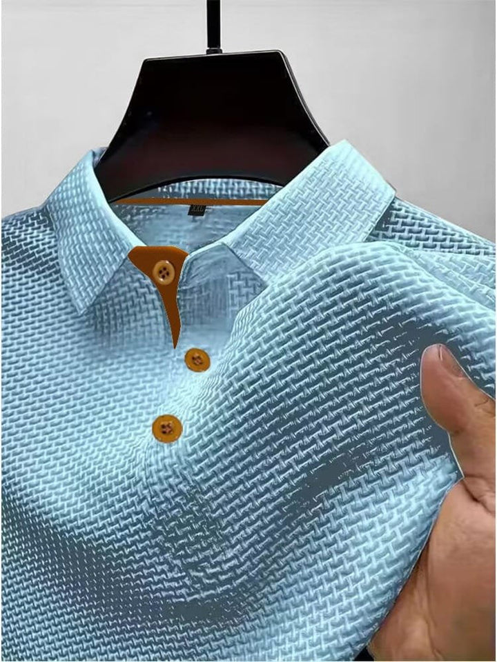 Hugo | Polokragen T-Shirt aus elastischem Flechtenetz für ultimativen Tragekomfort