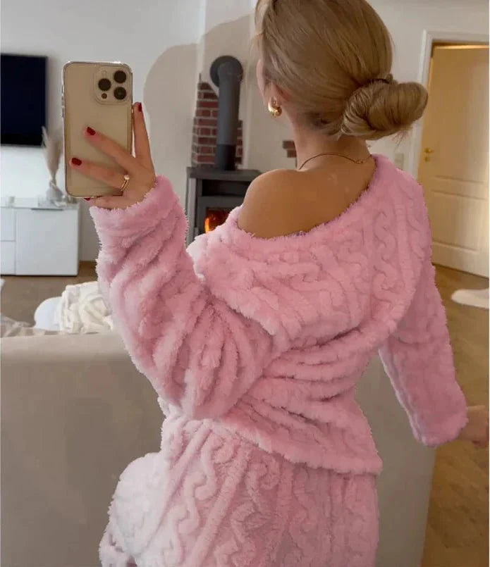 Gundhild | Zweiteiliger Fleece-Pyjama für den Winter