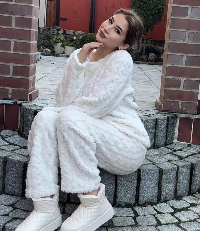 Gundhild | Zweiteiliger Fleece-Pyjama für den Winter