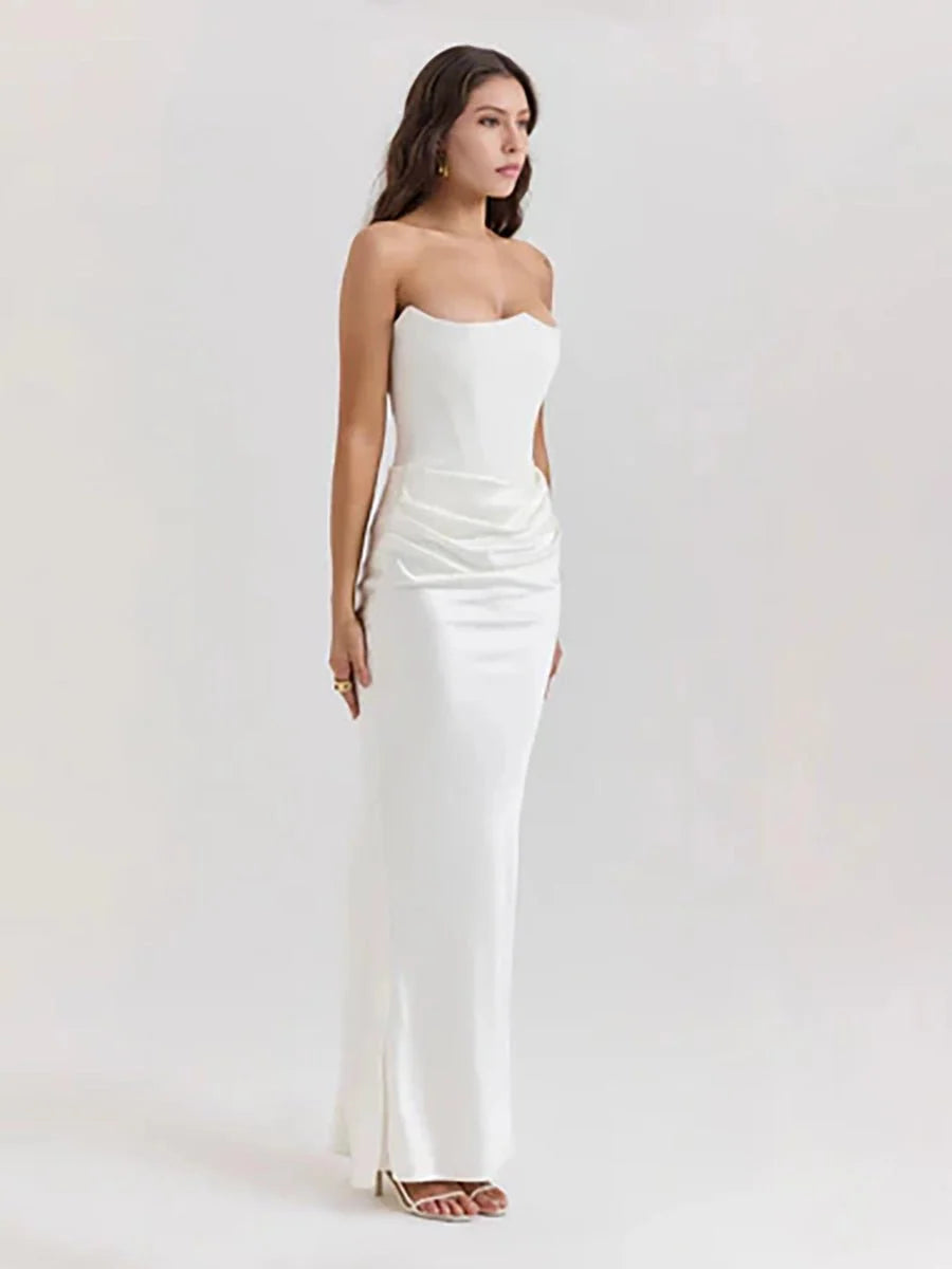 Rosalie | Schmales Bandeau-Maxikleid