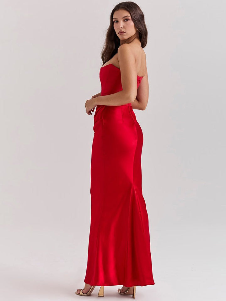 Rosalie | Schmales Bandeau-Maxikleid