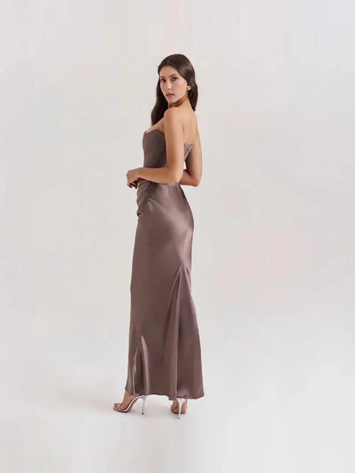 Rosalie | Schmales Bandeau-Maxikleid