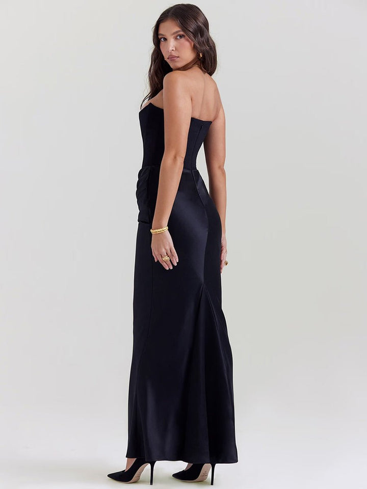 Rosalie | Schmales Bandeau-Maxikleid