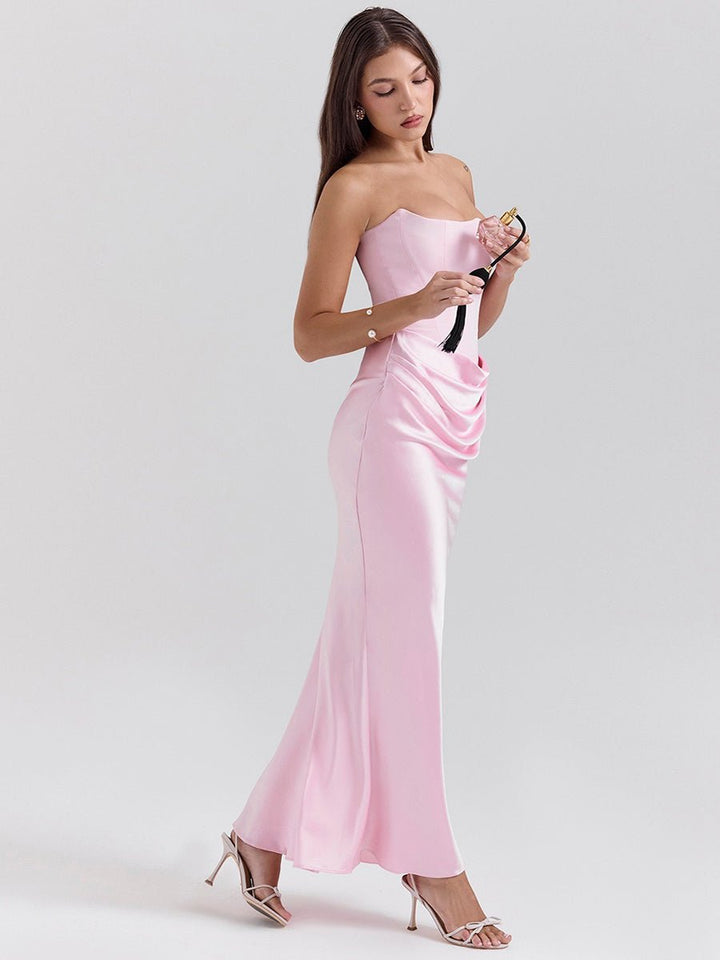 Rosalie | Schmales Bandeau-Maxikleid