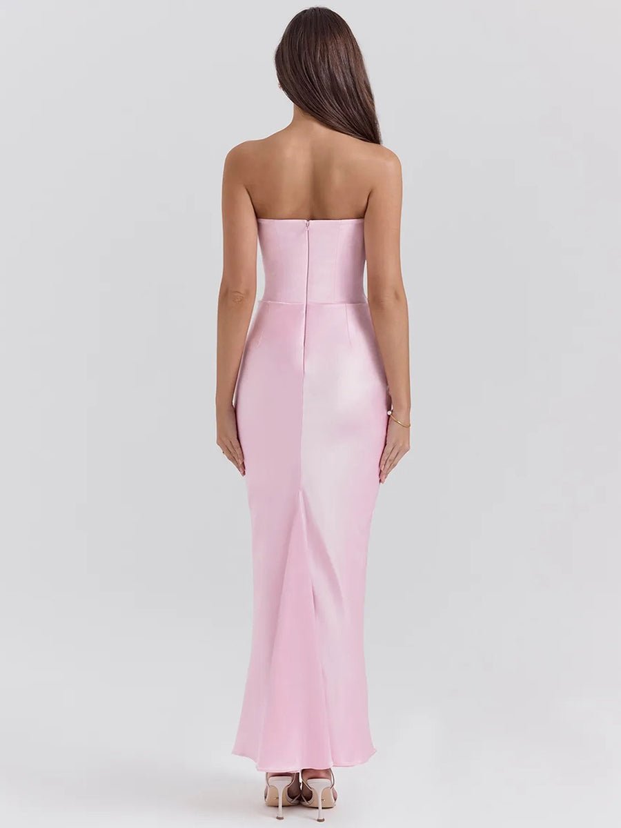 Rosalie | Schmales Bandeau-Maxikleid