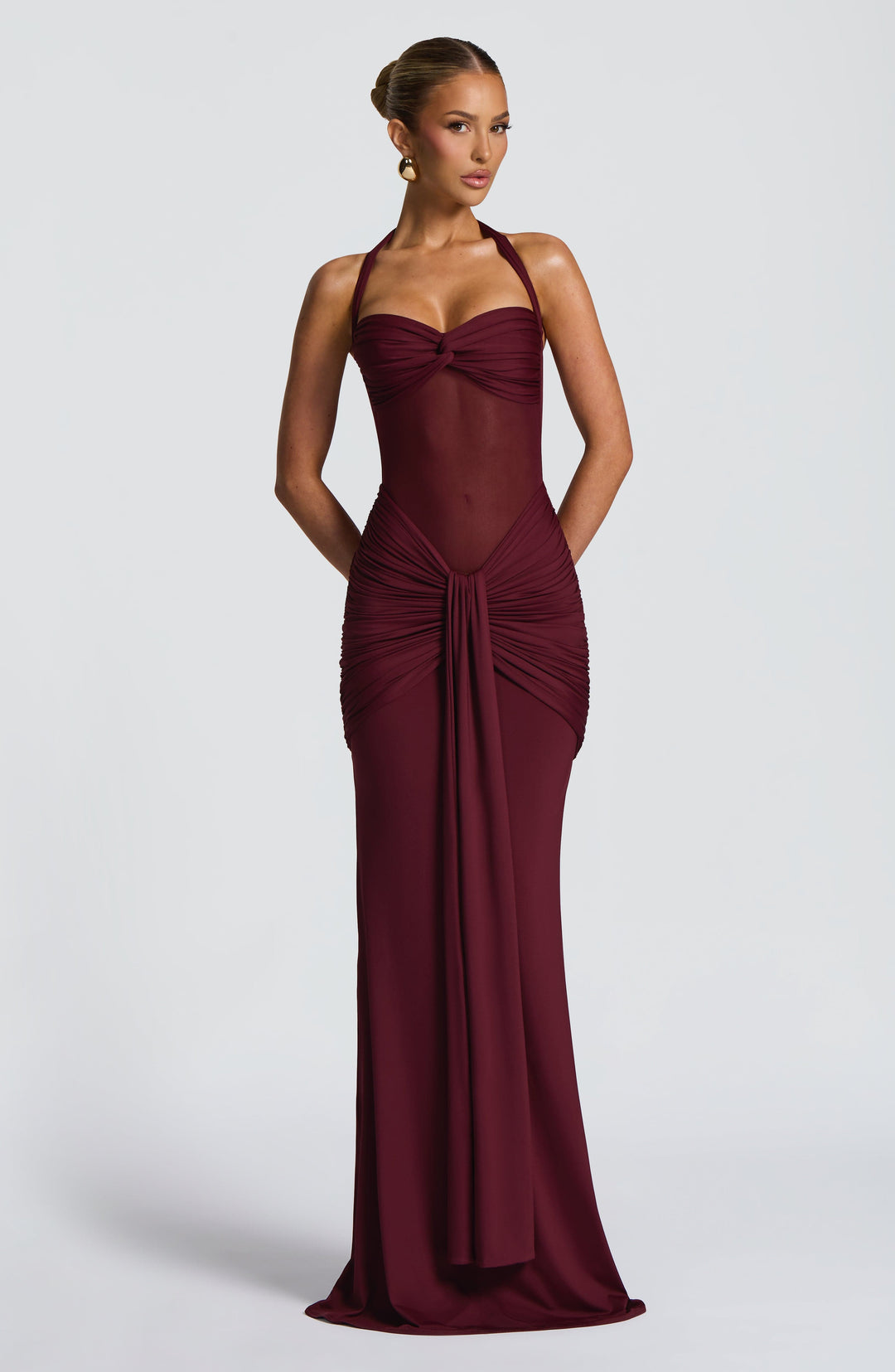 Reinhilde | Maxikleid mit Sweetheart-Ausschnitt und Mesh-Oberteil