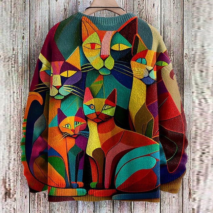 Lise-Hilde | Strickpullover mit Graffiti-Print