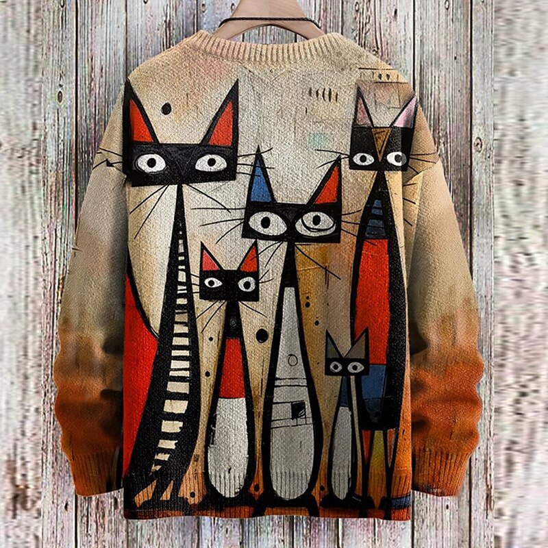 Lise-Hilde | Strickpullover mit Graffiti-Print