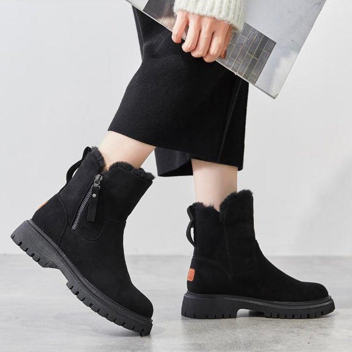 Ruth-Rose | Wildleder-Stiefel mit Fleecefutter und Reißverschluss