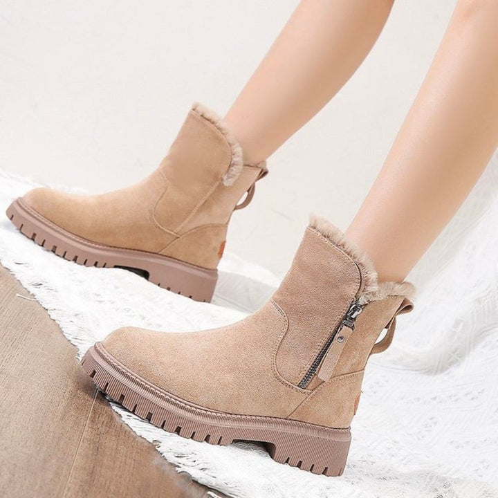 Ruth-Rose | Wildleder-Stiefel mit Fleecefutter und Reißverschluss