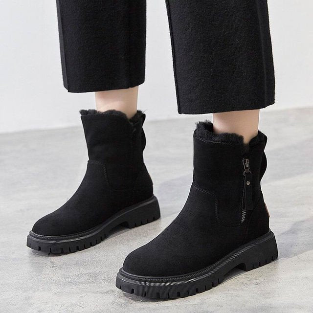 Ruth-Rose | Wildleder-Stiefel mit Fleecefutter und Reißverschluss