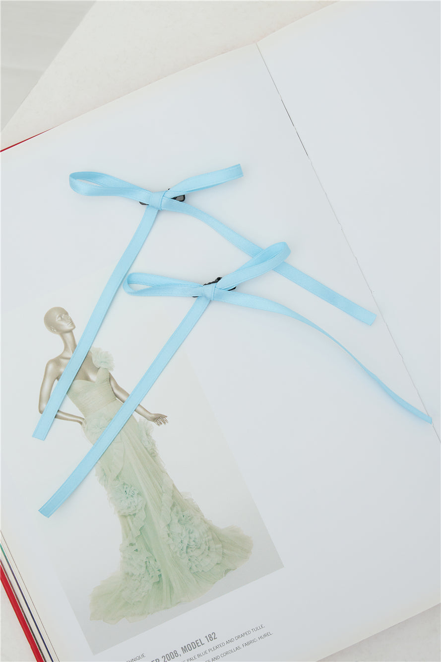 Haarspangen mit blauen Schleifen, 2er-Set