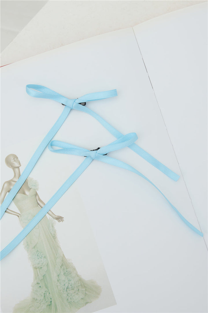 Haarspangen mit blauen Schleifen, 2er-Set