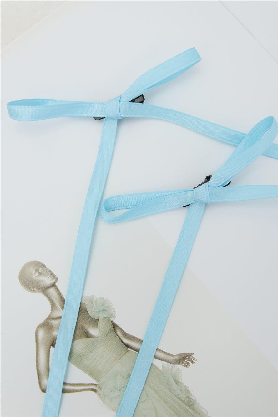 Haarspangen mit blauen Schleifen, 2er-Set